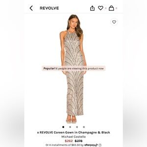 REVOLVE Coreen Gown in Champagne & Black